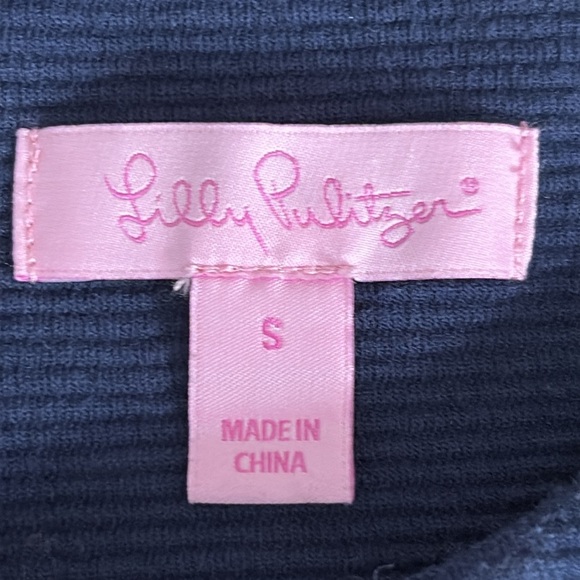 Lilly Pulitzer Charlene Ribbed Shift Dress in True Navy - Size Small - Picture 6 of 8